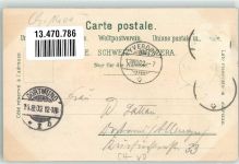 1400 Yverdon-les-Bains 1902 Gebrauchsspuren Place Pestalozzi Kirche Monument Denkmal Lithographie