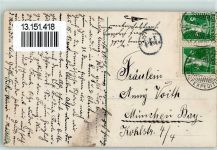 1912 AK mit Stoff Prägedruck Frau AK