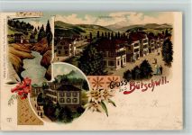 9606 Bütschwil 1904 BOAKC Thurfels Speerstrasse Lithographie