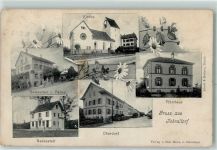 8320 Fehraltorf 1906 - Kirche Pfarrhaus Restaurant Zur Palme Badanstalt Oberdorf