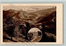 Hörnli ZH - Blick vom Hörnlikulm auf Glarneralpen und Tösstal Hüttenstempel
