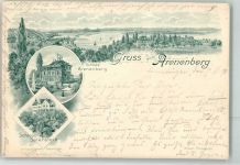Arenenberg Schloss 1898 Vorläufer Schloss Arenenberg Schloss Salenstein Lithographie
