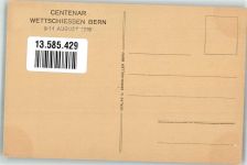 3000 Bern Berne Lithographie / Künstlerkarte Schützenfest Cenentar Wettschießen 1919 Bär vermenschlicht