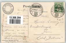 8000 Zürich 1907 Sonderstempel Eidgen. Schützenfest Lithographie Das Fähnlein der sieben Aufrechten