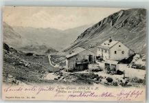 Julier 1905 Gebrauchsspuren Postkutsche Hospiz Julier