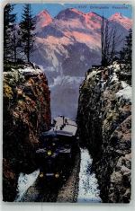 3860 Brünig Foto AK Bergbahn Brünigbahn Passhöhe