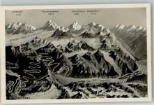 3864 Guttannen Foto AK Vogelschau Hasletal Grimselpass Großser Aletschgletscher