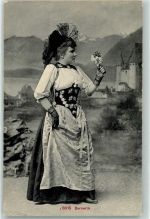 3000 Bern Berne - Trachtenmädchen mit Blumenstrauss