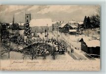 8580 Amriswil Gebrauchsspuren Konzerthalle Winter AK