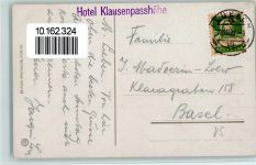 Klausenstrasse 1923 - Hotel Klausen-Passhöhe Wappen Oldtimer