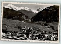 3900 Brig 1955 Foto AK Bahnhof Blick gegen Simplon Wasenhorn