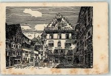 6300 Zug Zugo 1928 Künstlerkarte Der Rolinplatz F. Stocker