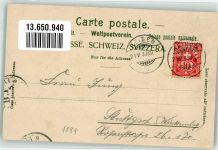 9410 Heiden 1899 Lithographie Hotel Pension Krone Kurhaus