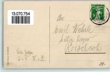 9225 St. Pelagiberg 1915 - Kirche, Villen, Stempelfleck