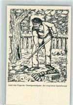 Karikatur - Vermögensabgabe , vergrabener Sparstrumpf