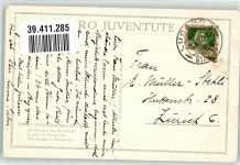 Lugano Am Brunnen von Rocca Ceri sign. Ernst Stückelberg Ort lt. Stempel Pro Juventute Schweiz 1927