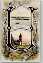 Ufenau Insel 1909 Gebrauchsspuren Buchstaben AK Kirche