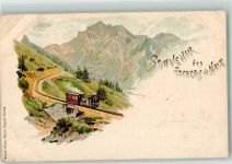 1820 Veytaux Lithographie Rochers de Naye Zahnradbahn Künzli freres Zürich Dep. Ne. 368