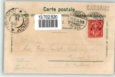 7320 Sargans 1901 BOAKC Lithographie Hotel Thoma Hauptstraße Verlag Künzli