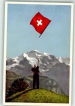 Jungfrau BE Foto AK Fahnenschwinger Foto Gyger