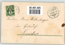 9042 Speicher 1899 - Grusskarte Frau Tracht Ort lt. Stempel