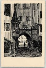 6300 Zug Zugo Künstlerkarte Unter dem Zytturm sign