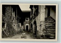 6616 Losone 1929 Foto AK Hinterhof, Frau mit Eimern, sehr gute Erhaltung AK