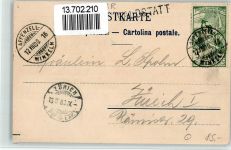 9104 Waldstatt 1900 BOAKC Lithographie Hotel Kurhaus Hirschen Kutsche Eisenbahn