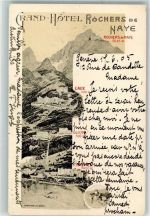 1824 Caux 1905 Lithographie Grand Hotel Rochers de Naye