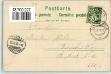 8226 Schleitheim 1903 BOAKC Turnhalle Gasthaus Post u. Hirschen Lithographie