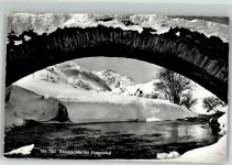 6493 Hospental 1962 Foto AK Römerbrücke Winter