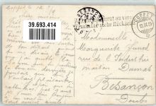 1296 Coppet 1909 - Briefmarke auf Vorderseite Schloss