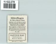 3652 Hilterfingen - Vignette Wappen Kaffee Hag ca 1920-1940