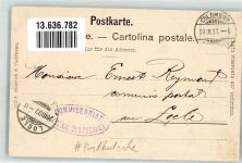 2013 Colombier NE 1902 - Poste et Cafe de Temperance Postkutsche Stempel Commissariat Federal des Guerres
