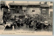 1922 Salvan Foto AK Ziege Dorfplatz