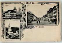 6130 Willisau 1911 Gebrauchsspuren Schloss Pfarrkirche Hauptgasse