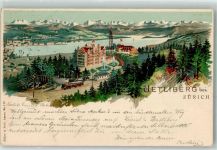 8143 Uetliberg 190 Künstlerkarte Bahnhof Eisenbahn Aussichtsturm