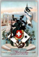 8000 Zürich Gebrauchsspuren Eidgenössisches Schützenfest 1907, Großmünster