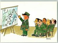 1145 Bière Künstlerkarte si Armin Soldaten Ausbildung Karikatur Humor Feldpost Kaserne