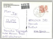6487 Göschenen 1984 Künstlerkarte Hotel Weisses Rössli