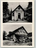 8717 Benken SG 1940 Foto AK Gasthaus Pension Pilgerhaus Kirche Kapelle Maria Bildstein