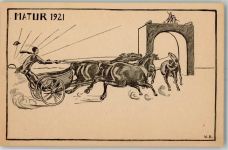 Künstlerkarte Matur 1921 sign. W.B. Verlag Stämpfli AK