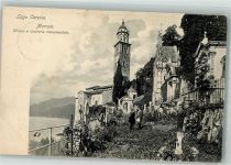 6922 Morcote Foto AK Kirche Friedhof Lago Ceresio