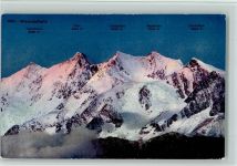 Mischabel - Mischabelkette Taeschhorn Dom Lenzspitze Nadelhorn Ulrichshorn