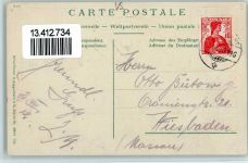 3900 Brig Lithographie / Prägedruck Passepartout Wappen Briefmarkenabbildungen