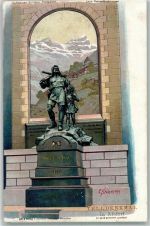 6460 Altdorf UR 1901 Lithographie / Künstlerkarte Denkmal Tell sign. Steinmann, C.