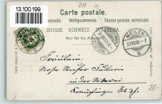 8706 Meilen - 1900 Lithographie Zürichsee