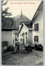 7550 Scuol Schuls Foto AK Dorfstrasse Kirche