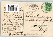 9056 Gais 1908 - Buchstaben AK Dorfplatz m. Säntis Denkmal Stoss