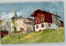 Grimentz Moiry VS Francis Portier - Grimentz - Kirche , gute Erhaltung Pro Juventute Schweiz Künstlerkarte